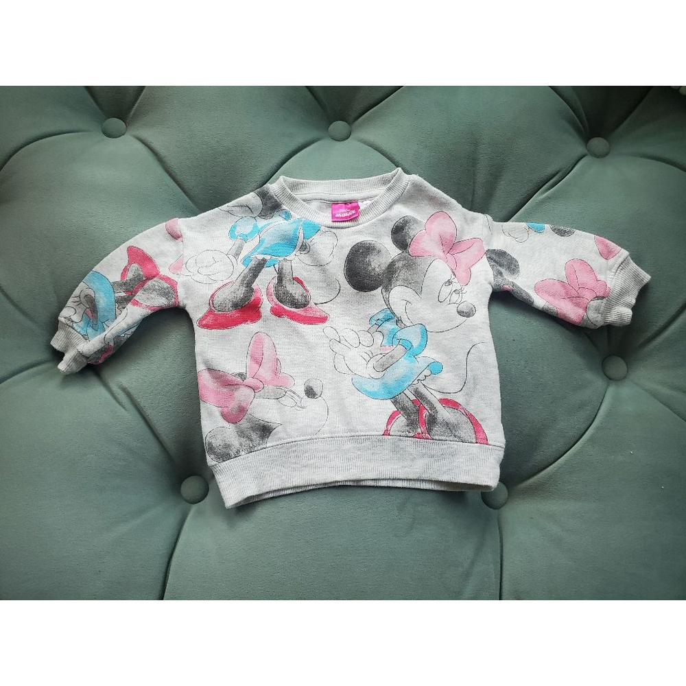 Girl's Disney Sweatshirt, Gray, 12M, Pink
